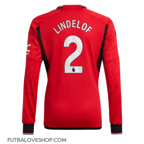 Dres Manchester United Victor Lindelof #2 Domáci 2023-24 Dlhy Rukáv